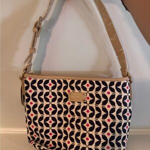 Spartina 449 Black and Pink Shoulder Bag with Geometric Design